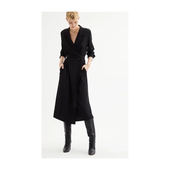 Nili Lotan Jana Silk Dress in Black - Picture 3 of 5